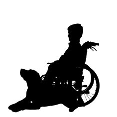 Vector silhouette of a boy N127