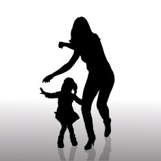 Vector silhouette of family N475