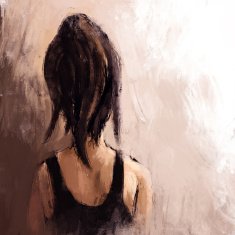 Fashion illustration Rough painting style N15
