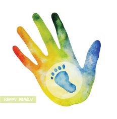 Family logo - hand and footprint