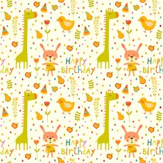 Seamless happy birthday baby background N5
