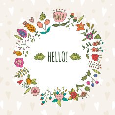 Cute floral wreath made in vector