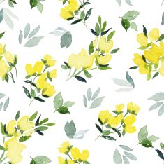 Watercolor flower pattern