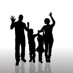 Vector silhouette of family N477