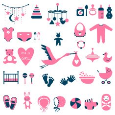 Baby shower set for girl N2