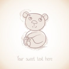 Cute teddy bear postcard