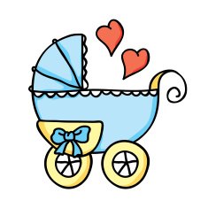 Baby stroller hand drawn N2