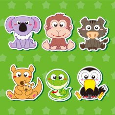 Cute animal stickers N20