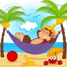 monkey on hammock