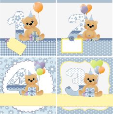 Cute templates for baby card N7