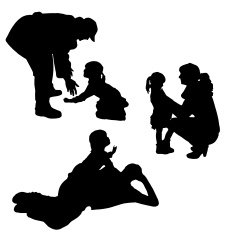 Vector Silhouette Of People N82