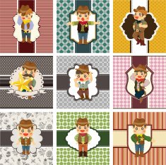 cartoon cowboy card N21