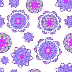 Abstract flower seamless pattern Vector illustration