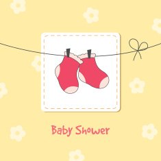 Baby girl shower invitation N2