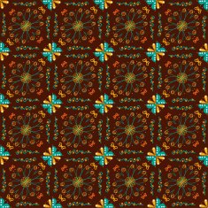 pattern with rustic flowers