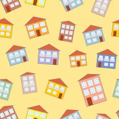 little funny house seamless pattern
