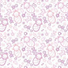 Baby girls seamless pattern background