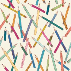 Seamless retro pattern Colorful pencil pattern