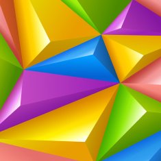 Colorful pyramid trendy funny abstract vector background