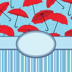 vector vintage frame with umbrellas N2