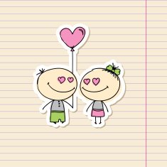 boy and girl vector eps 10