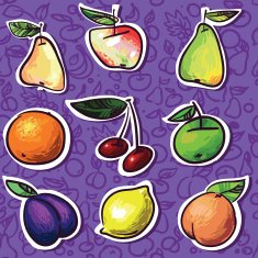 seamless texture - sweet fruit on bright background
