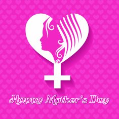 mothers day card with face symbol text N2
