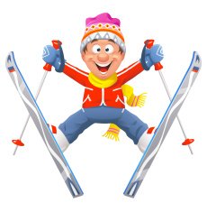 Jumping Skier