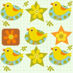 Easter Chicks and Eggs Seamless Pattern