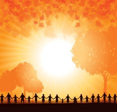Holding Hands - Autumn Season Fall Background