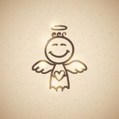 Hand Drawn Angel N19