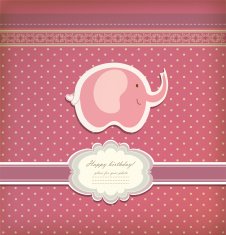 Vintage doodle elephant for frame wallpaper vector N2
