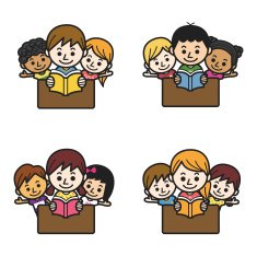 Cute Kids Reading N3