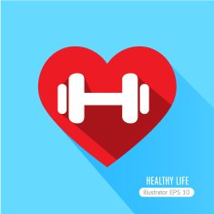 Heart fitness flat icon