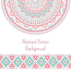 Tribal ethnic seamless stripe and round pattern background