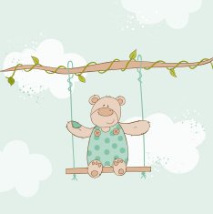 Baby Shower Card - with Bear