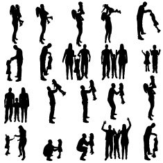Vector Silhouette Of People N85