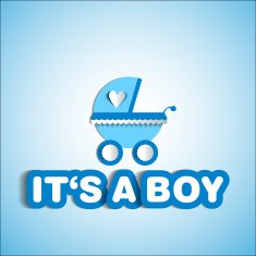 Baby card - Its a boy theme N2