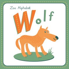 Letter W - Wolf N2