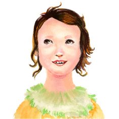 cheerful little girl portrait