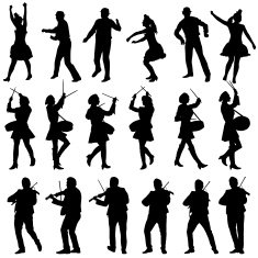 silhouettes of beautiful mans and womans N7
