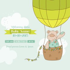 Baby Shower Card - with Bear N2