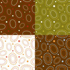 set of Easter background seamless pattern