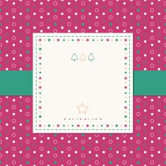 christmas polka dot greeting card