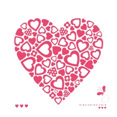 hearts greeting card N7