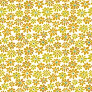 Seamless yellow retro floral pattern