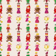 seamless story people pattern N3