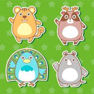 Cute animal stickers N31