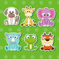 Cute animal stickers N33