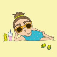 Cute girl on beach
